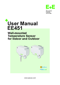 Thumbnail of document Manual - EE451 Wall Mounted Temperature Sensor